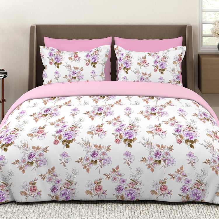 LAYERS Marigold Cotton 144TC Floral Print 3Pcs Super King Bedsheet Set