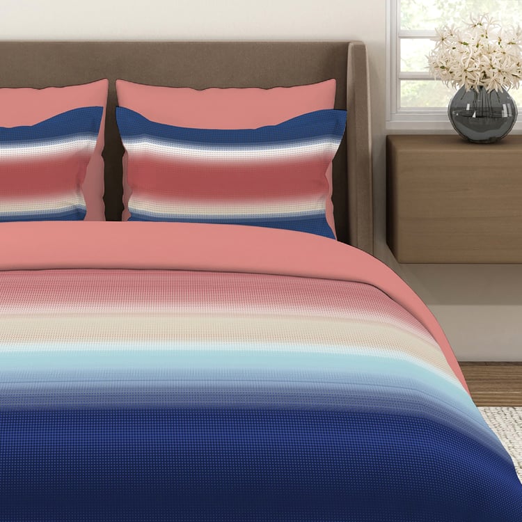 LAYERS Durathread Cotton 144TC Striped 3Pcs Super King Bedsheet Set