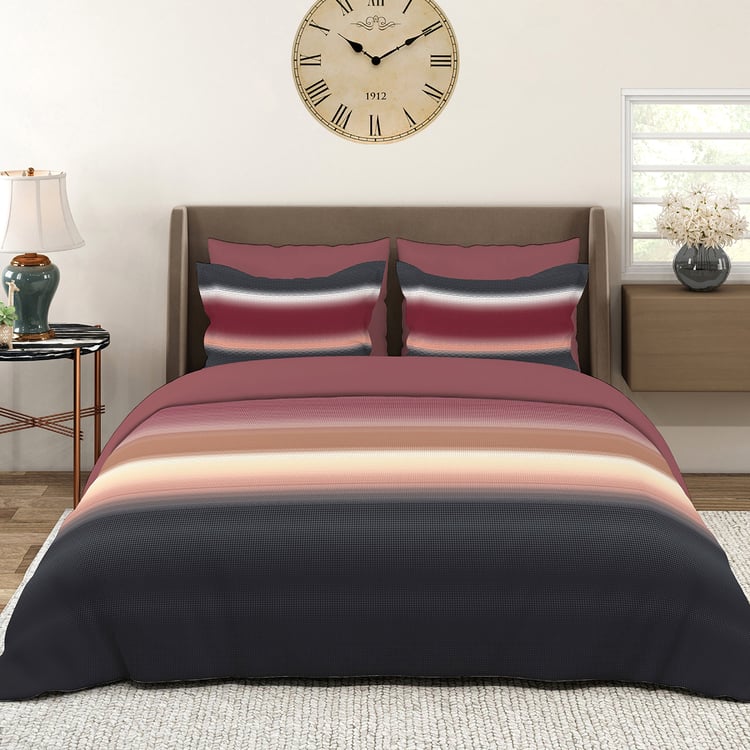 LAYERS Durathread Cotton 225TC Striped 3Pcs Super King Bedsheet Set