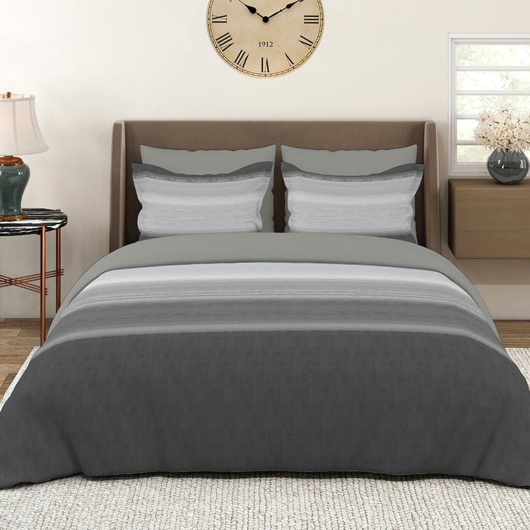 LAYERS Duracount Cotton 225TC Striped 3Pcs Super King Bedsheet Set