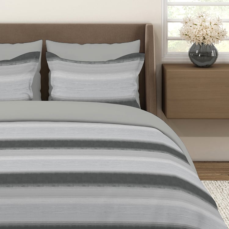 LAYERS Duracount Cotton 225TC Striped 3Pcs Super King Bedsheet Set