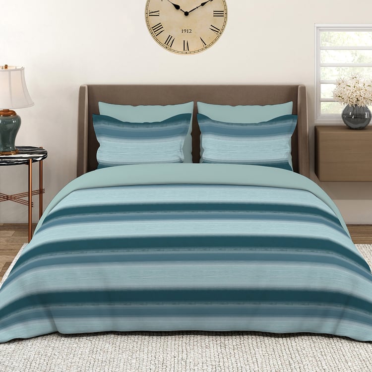 LAYERS Duracount Cotton 225TC Striped 3Pcs Super King Bedsheet Set
