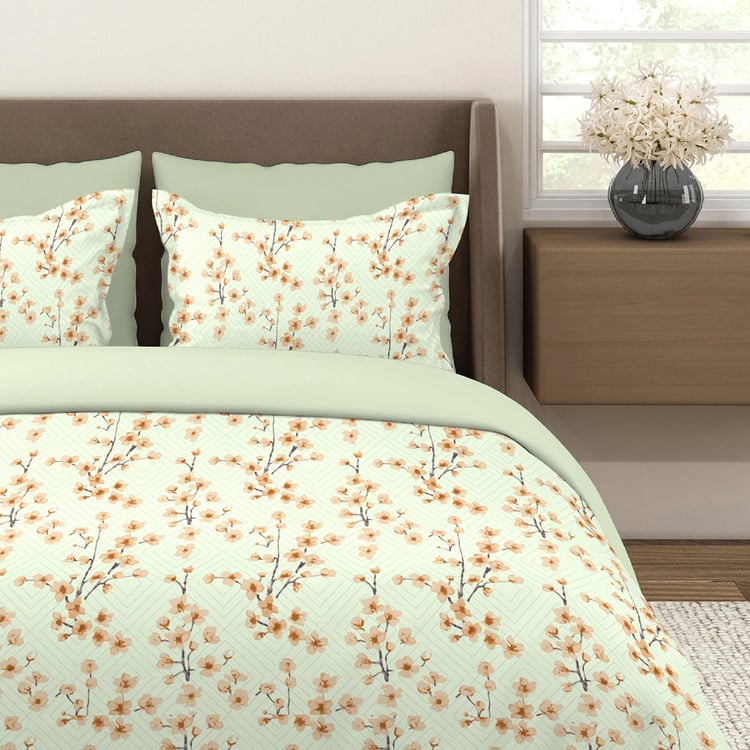 LAYERS Home Easy Cotton 144TC Floral Print 3Pcs Super King Bedsheet Set