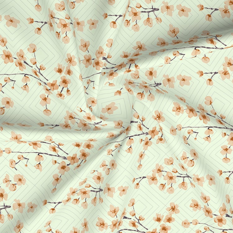 LAYERS Home Easy Cotton 144TC Floral Print 3Pcs Super King Bedsheet Set