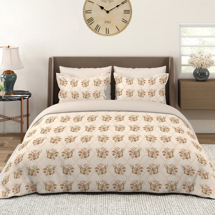 LAYERS Home Easy Cotton 144TC Floral Print 3Pcs Super King Bedsheet Set