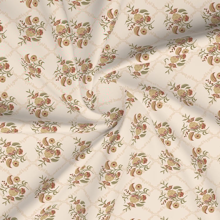 LAYERS Home Easy Cotton 144TC Floral Print 3Pcs Super King Bedsheet Set