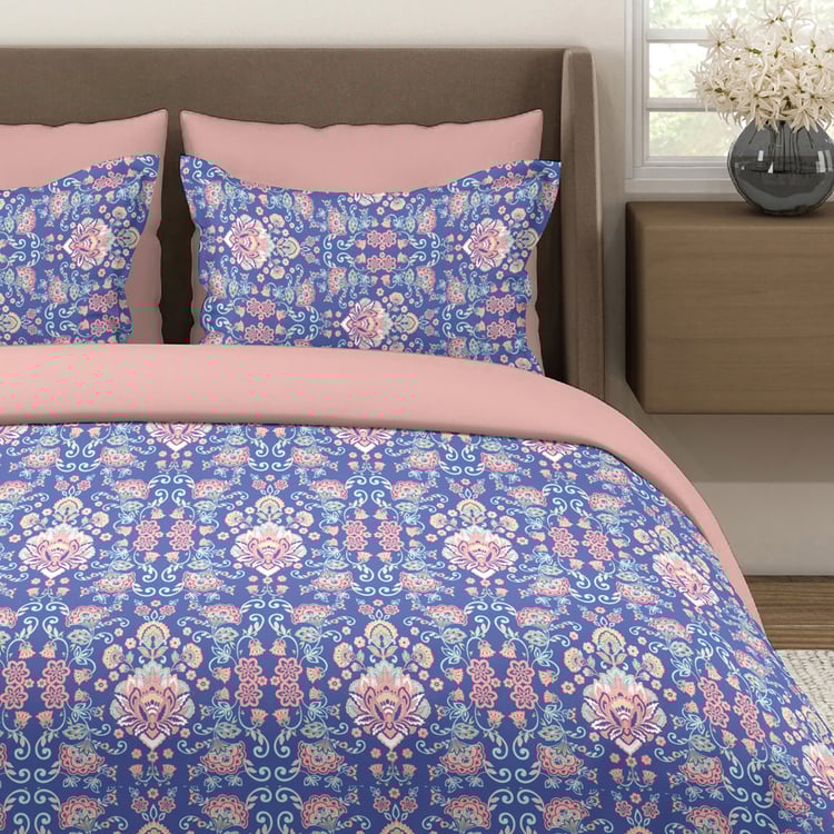 LAYERS Glory Cotton 144TC Ethnic Print 3Pcs Queen Bedsheet Set