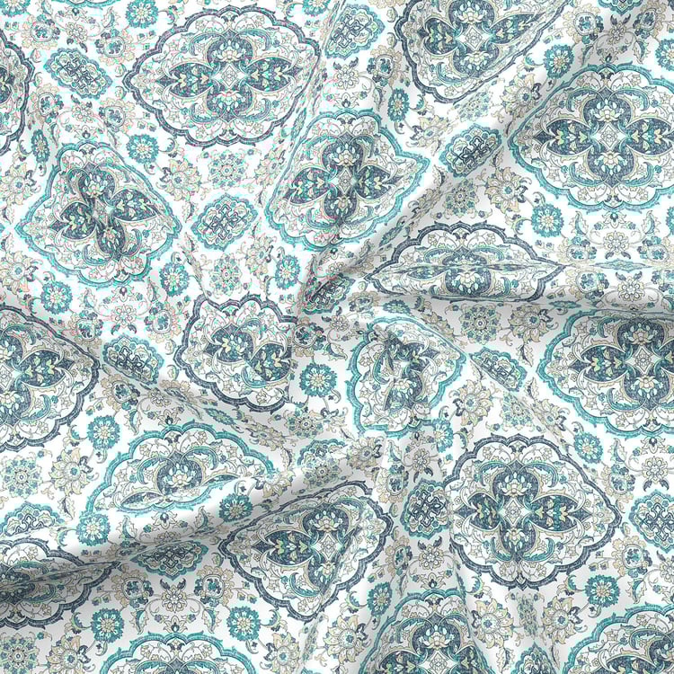 LAYERS Glory Cotton 144TC Ethnic Print 3Pcs Queen Bedsheet Set