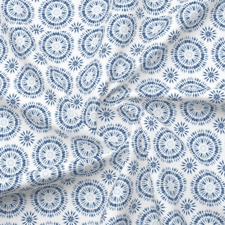 LAYERS Lumina Floret Cotton 144TC Geometric Print 3Pcs Queen Bedsheet Set