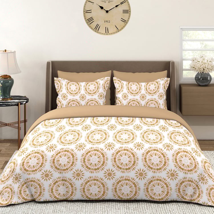 LAYERS Home Easy Cotton 144TC Ethnic Print 3Pcs Queen Bedsheet Set