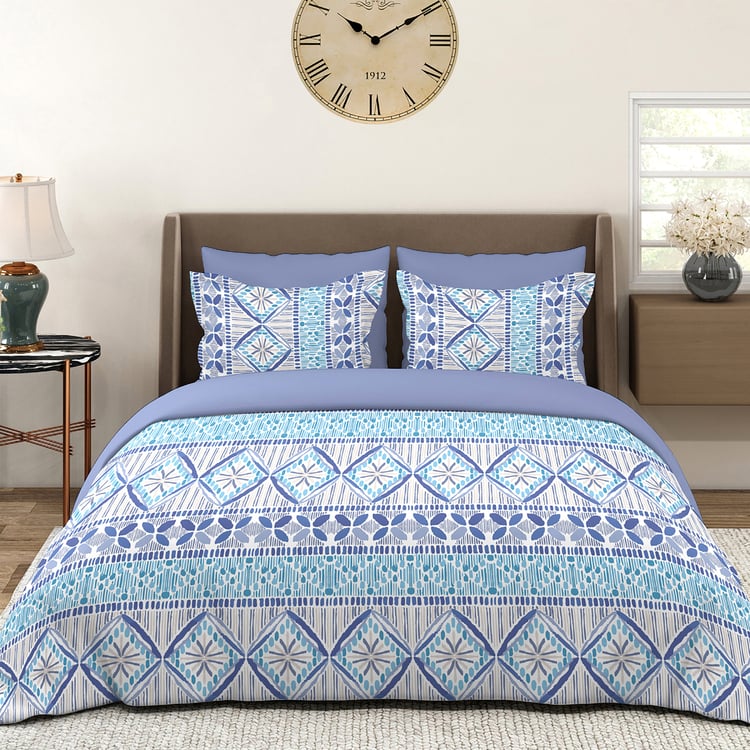 LAYERS Home Easy Cotton 144TC Ethnic Print 3Pcs Queen Bedsheet Set