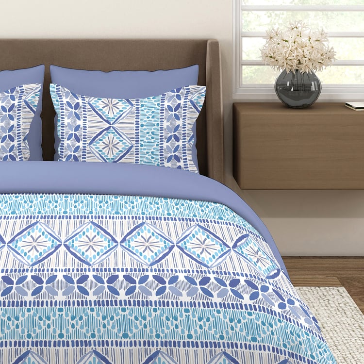 LAYERS Home Easy Cotton 144TC Ethnic Print 3Pcs Queen Bedsheet Set