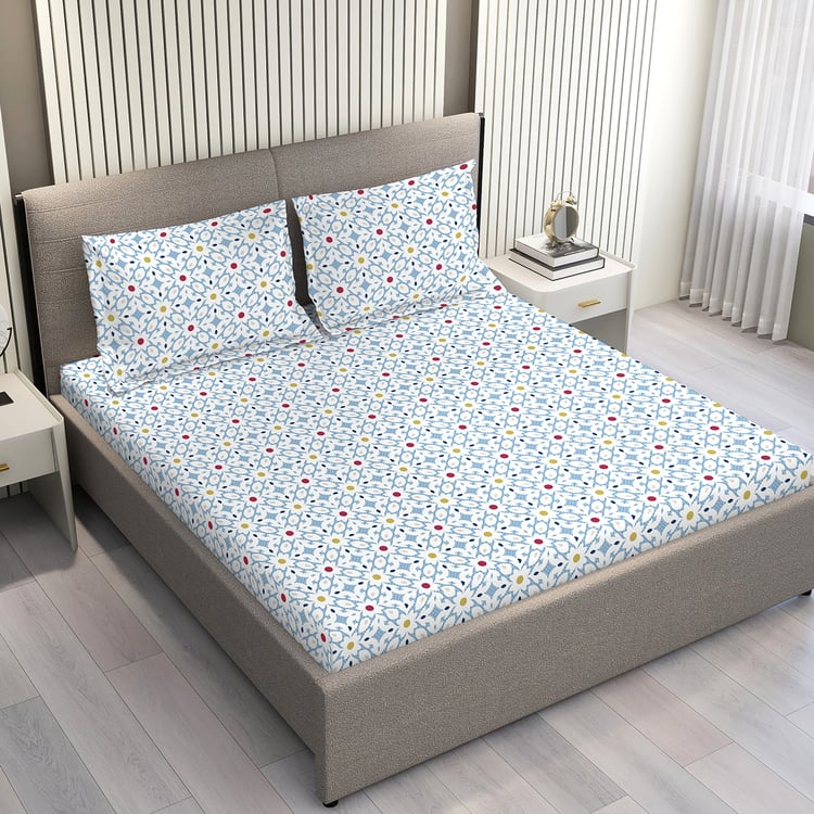 LAYERS Aria Microfibre Floral Print 3Pcs Queen Bedsheet Set