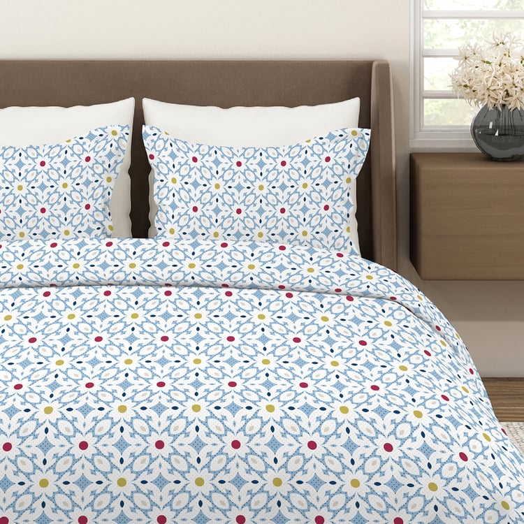 LAYERS Aria Microfibre Floral Print 3Pcs Queen Bedsheet Set