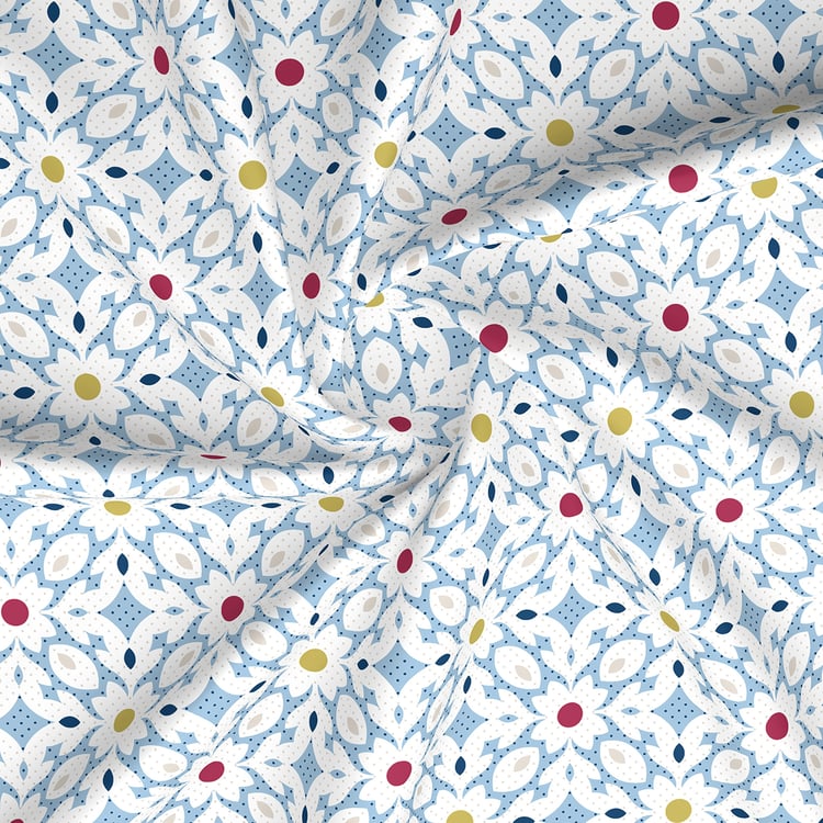 LAYERS Aria Microfibre Floral Print 3Pcs Queen Bedsheet Set