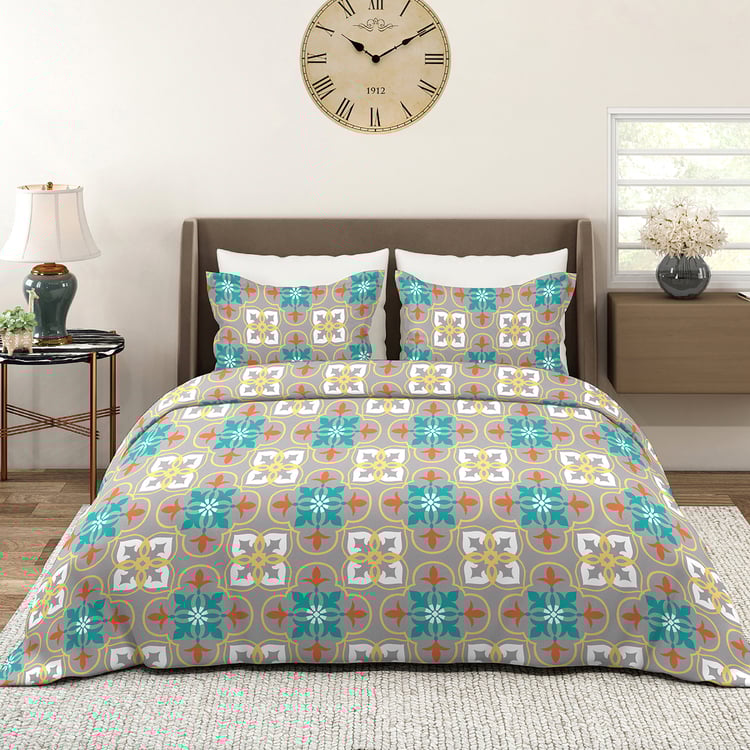 LAYERS Aria Microfibre Ethnic Print 3Pcs Queen Bedsheet Set