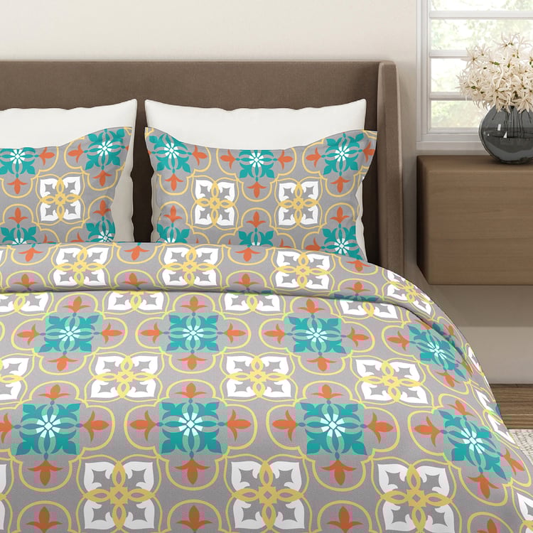 LAYERS Aria Microfibre Ethnic Print 3Pcs Queen Bedsheet Set