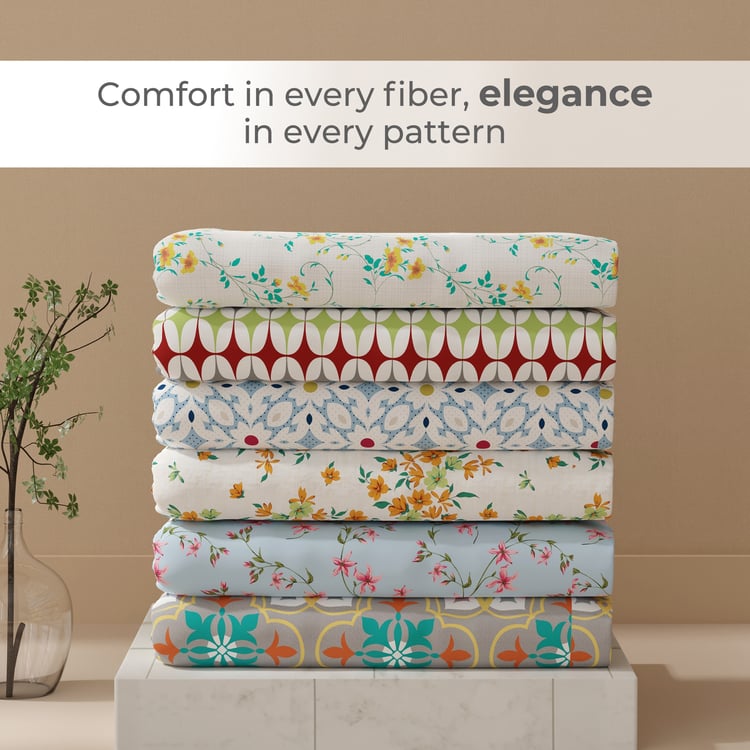 LAYERS Aria Microfibre Ethnic Print 3Pcs Queen Bedsheet Set
