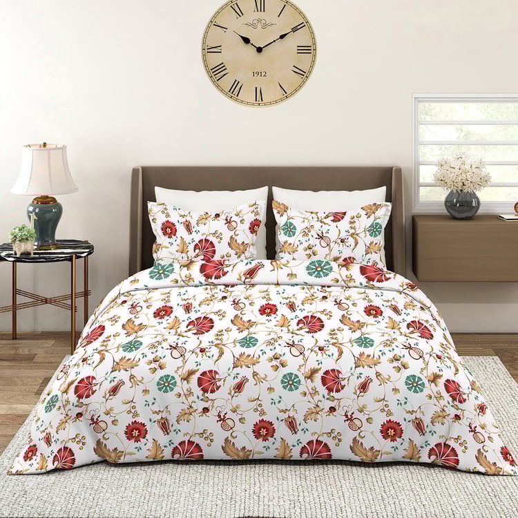 LAYERS Aura Microfibre Floral Print 3Pcs Super King Bedsheet Set