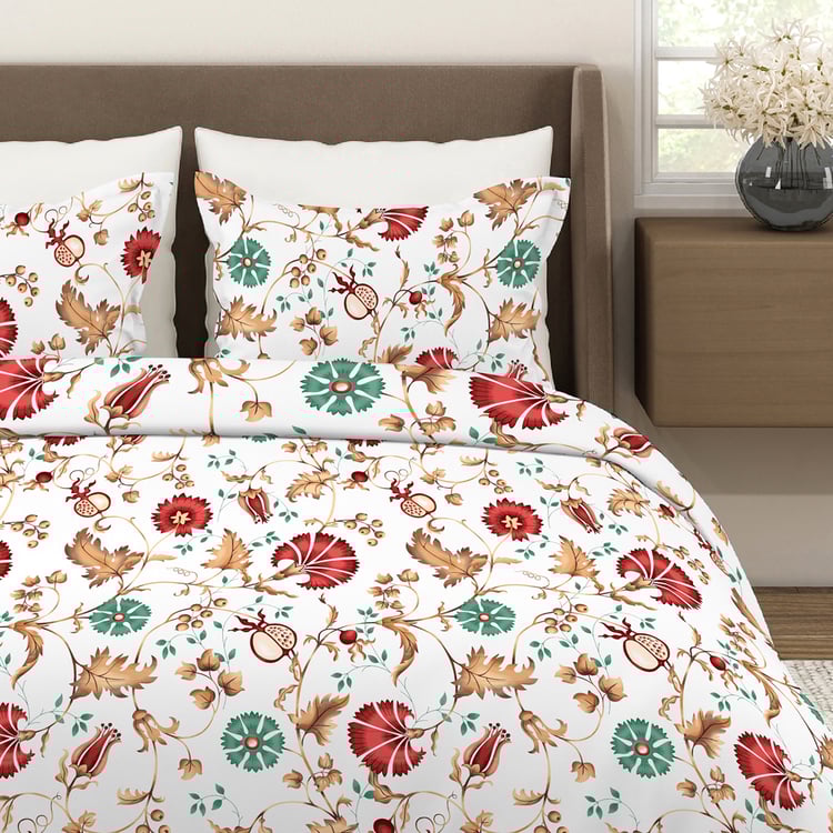 LAYERS Aura Microfibre Floral Print 3Pcs Super King Bedsheet Set