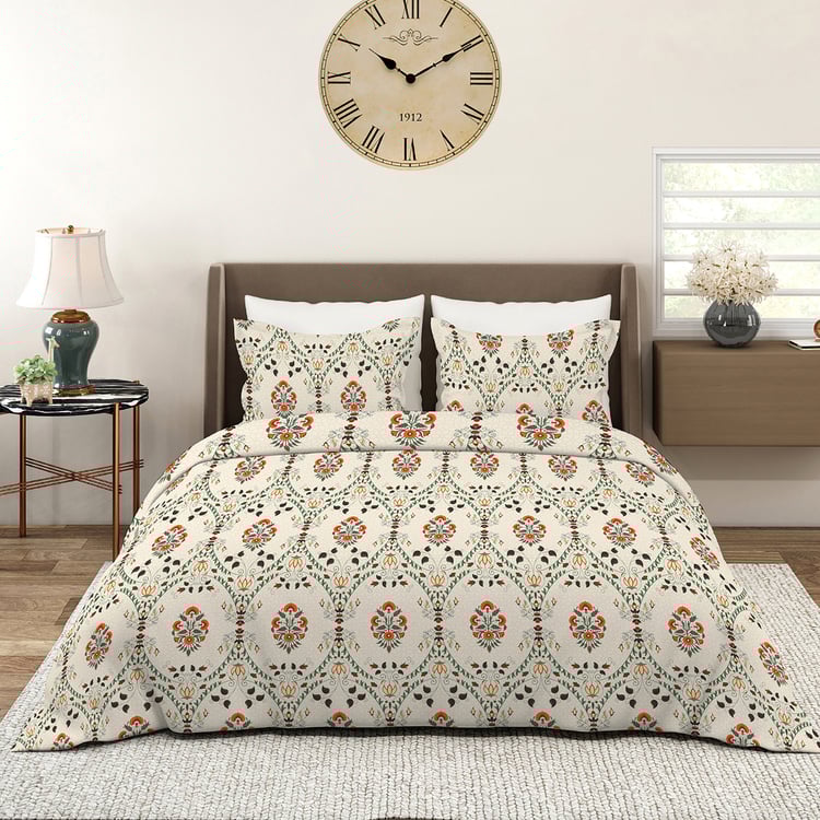 LAYERS Aura Microfibre Floral Print 3Pcs Super King Bedsheet Set