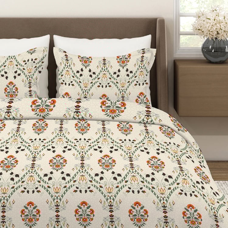 LAYERS Aura Microfibre Floral Print 3Pcs Super King Bedsheet Set