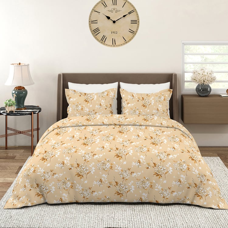 LAYERS Aura Microfibre Floral Print 3Pcs Super King Bedsheet Set