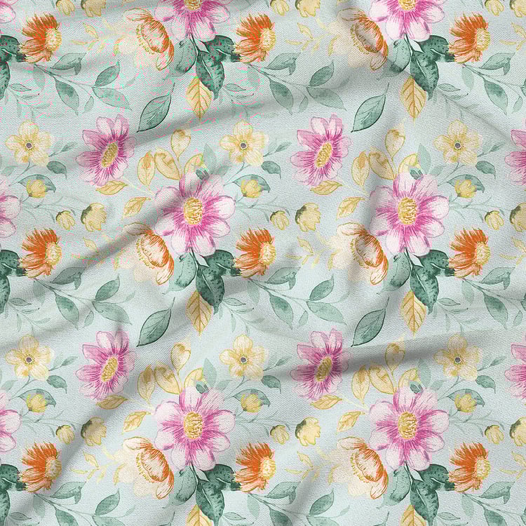 LAYERS Bloom Microfibre Floral Print 3Pcs Queen Bedsheet Set