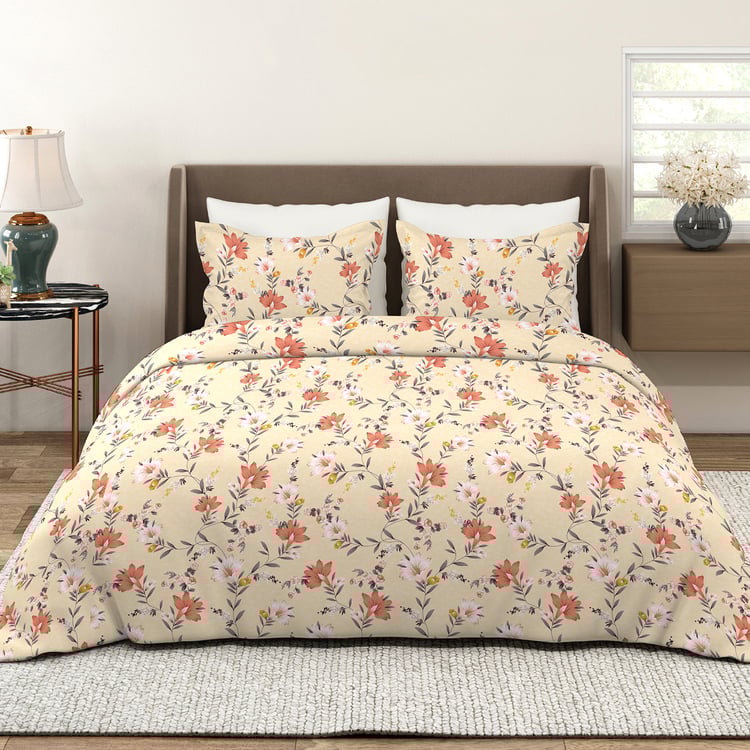 LAYERS Bloom Microfibre Floral Print 3Pcs Queen Bedsheet Set