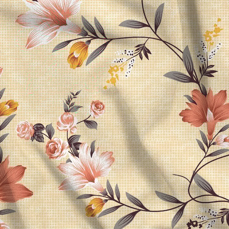 LAYERS Bloom Microfibre Floral Print 3Pcs Queen Bedsheet Set