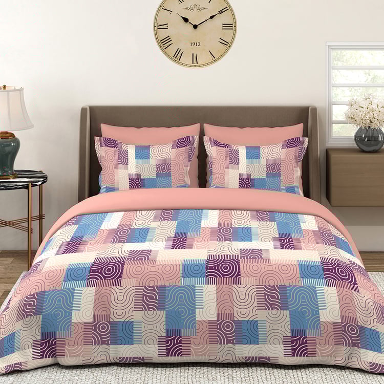 LAYERS Basicx Cotton 120TC Geometric Print 3Pcs Queen Bedsheet Set