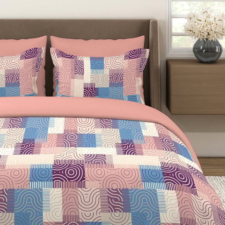 LAYERS Basicx Cotton 120TC Geometric Print 3Pcs Queen Bedsheet Set