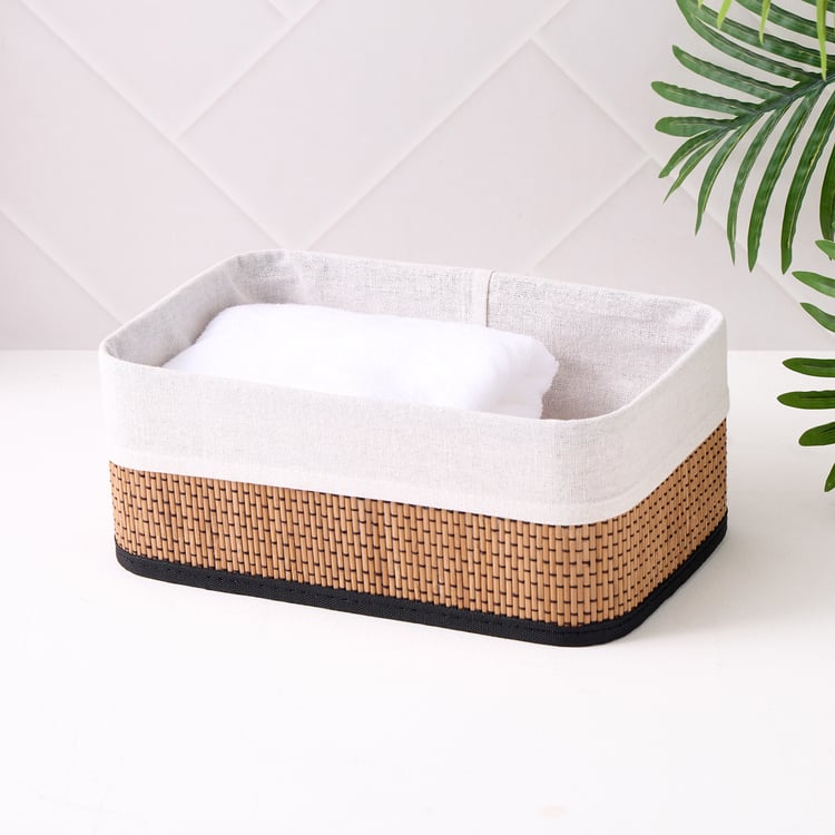 Wilton Macy Bamboo Collapsible Storage Basket
