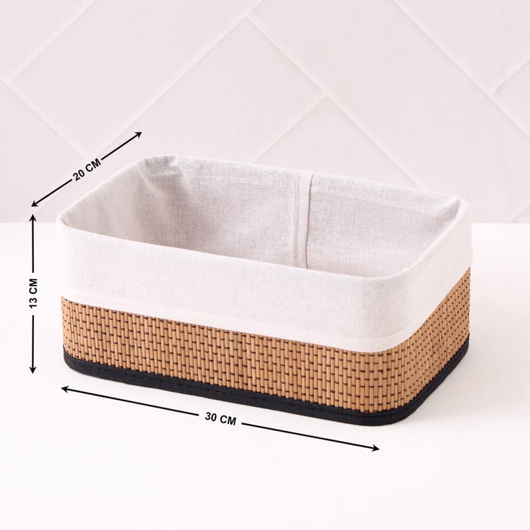 Wilton Macy Bamboo Collapsible Storage Basket