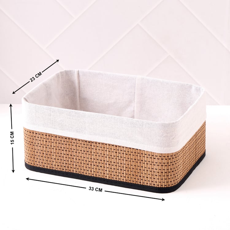 Wilton Macy Bamboo Collapsible Storage Basket