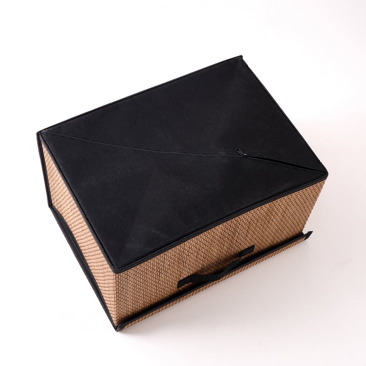 Wilton Macy Bamboo Foldable Storage Basket with Lid