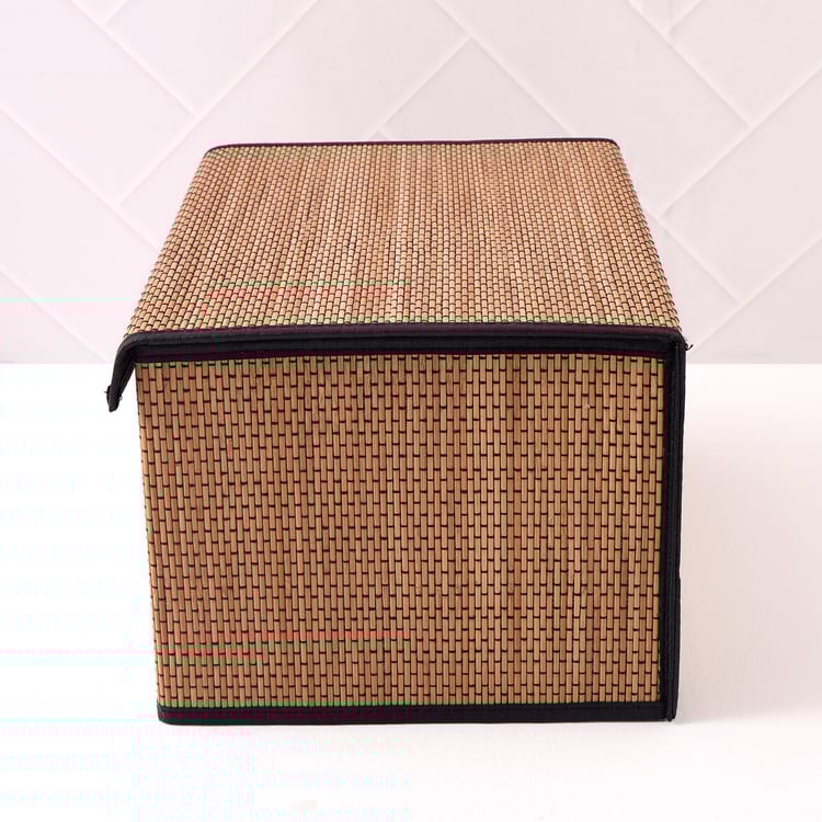 Wilton Macy Bamboo Foldable Storage Basket with Lid