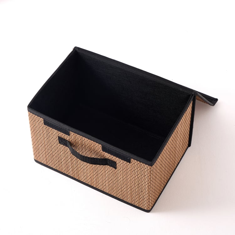 Wilton Macy Bamboo Foldable Storage Basket with Lid