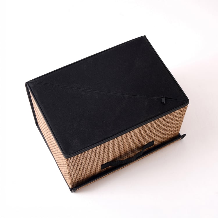 Wilton Macy Bamboo Foldable Storage Basket with Lid