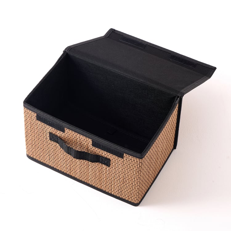 Wilton Macy Bamboo Foldable Storage Basket with Lid