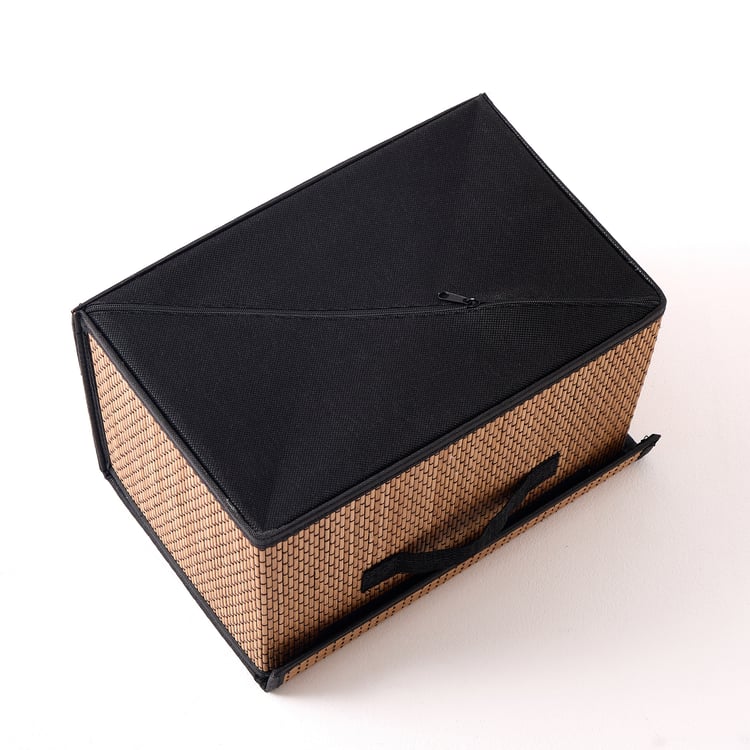 Wilton Macy Bamboo Foldable Storage Basket with Lid