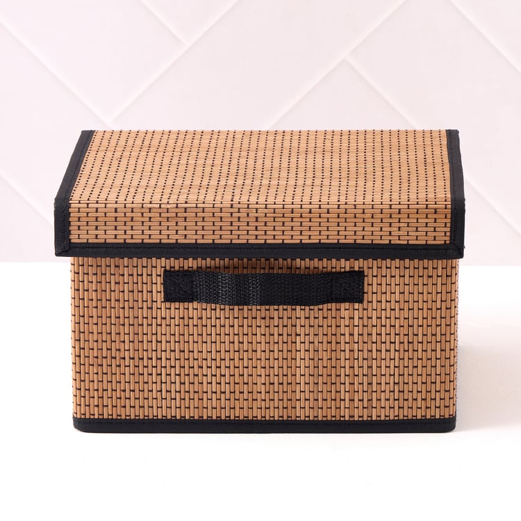 Wilton Macy Bamboo Foldable Storage Basket with Lid