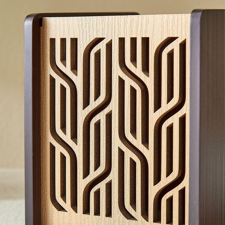Elm Laser Linear Wooden Cutlery Holder