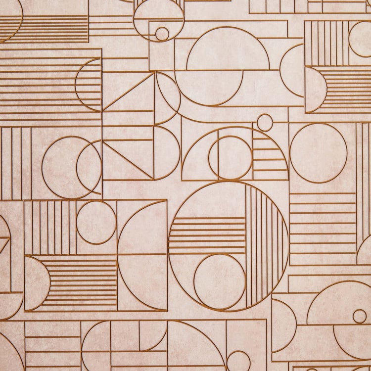 Elm Elite Wooden Geometric Print Serving Tray - 40x26cm