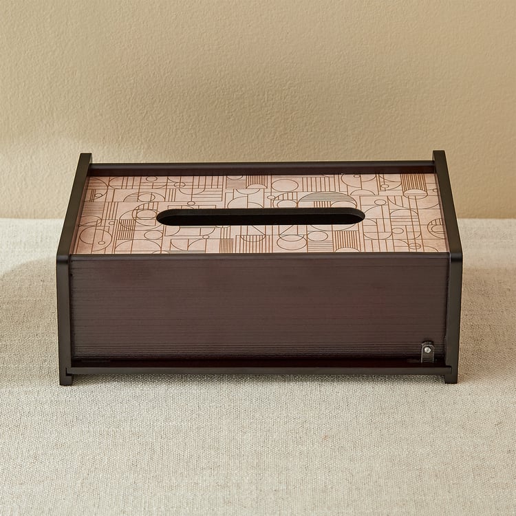 Elm Elite Wooden Tissue Box - 23x14.5x8.5cm