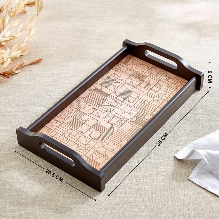 Zenith Lineart Wooden Serving Tray - 36x20.5x6cm