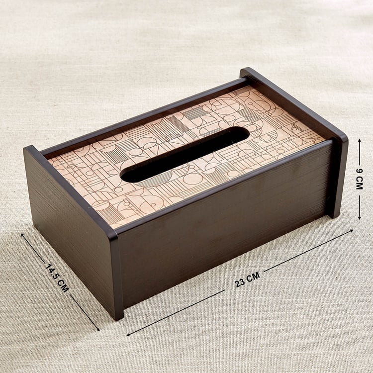 Zenith Lineart Wooden Tissue Box - 23x14.5x9cm