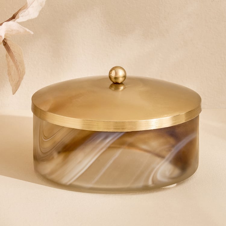 Alchemy Alabasta Glass Fluid Trinket Box