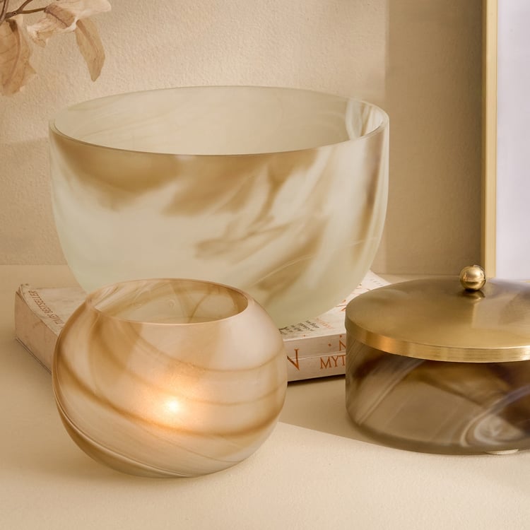 Alchemy Alabasta Glass Fluid Decorative Bowl
