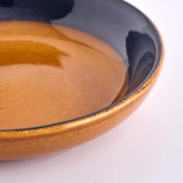 Corsica Mavi Stoneware Colourblock Deep Dish - 20.5cm